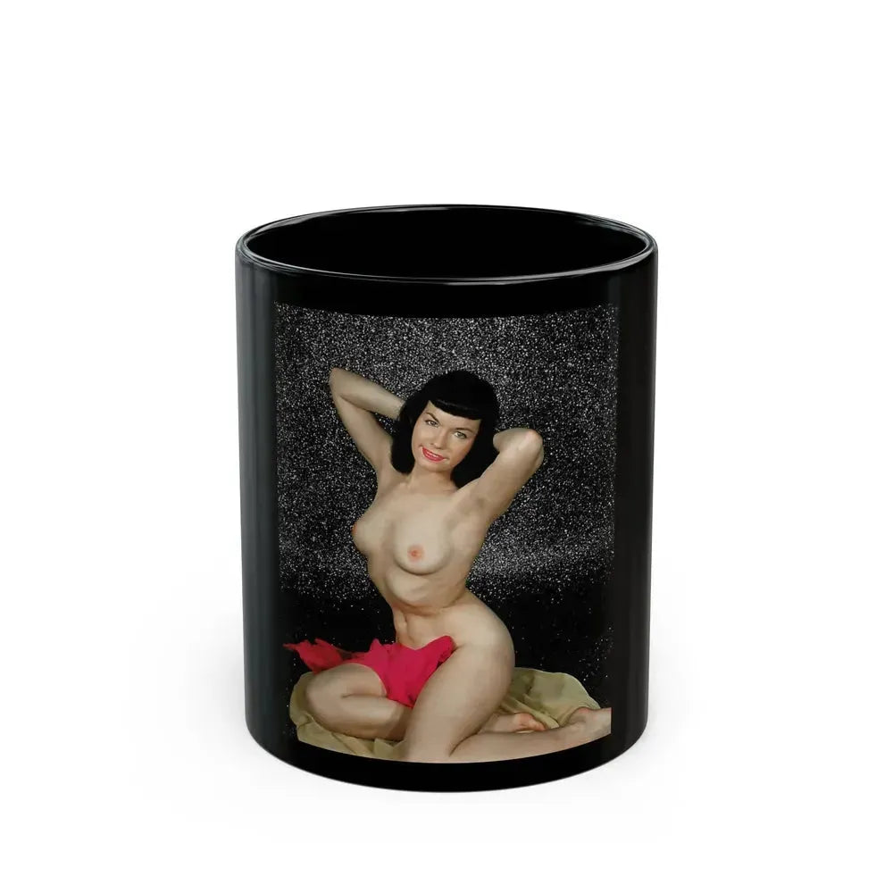 Bettie Page #87 (Vintage Female Icon) Black Coffee Mug 11oz - Go Mug Yourself