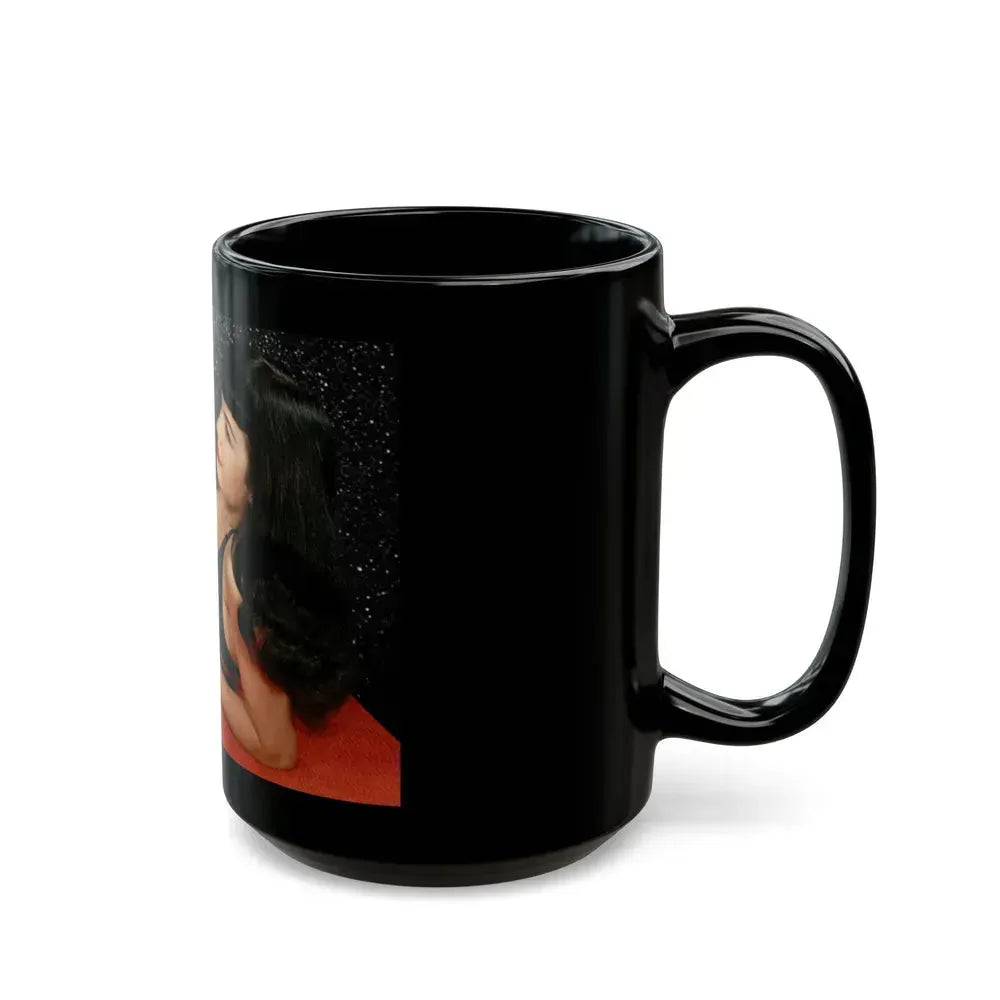Bettie Page #88 (Vintage Female Icon) Black Coffee Mug - Go Mug Yourself