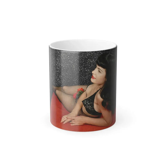 Bettie Page #88 (Vintage Female Icon) Color Changing Coffee Mug 11oz - Go Mug Yourself