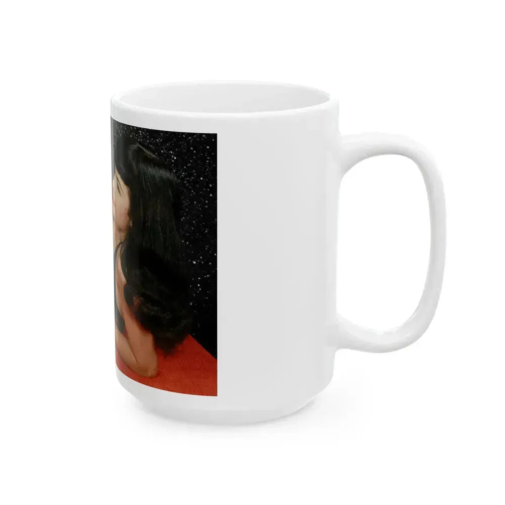 Bettie Page #88 (Vintage Female Icon) White Coffee Mug - Go Mug Yourself