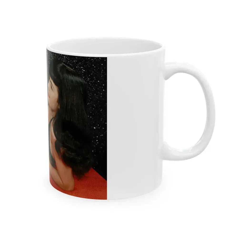Bettie Page #88 (Vintage Female Icon) White Coffee Mug - Go Mug Yourself