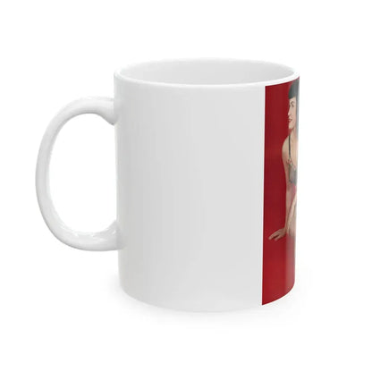 Bettie Page #89 (Vintage Female Icon) White Coffee Mug - Go Mug Yourself