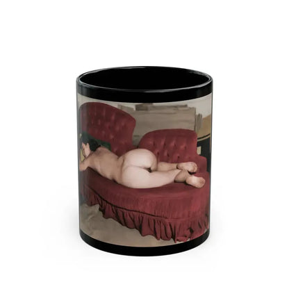 Bettie Page #891 (Vintage Female Icon) Black Coffee Mug 11oz - Go Mug Yourself