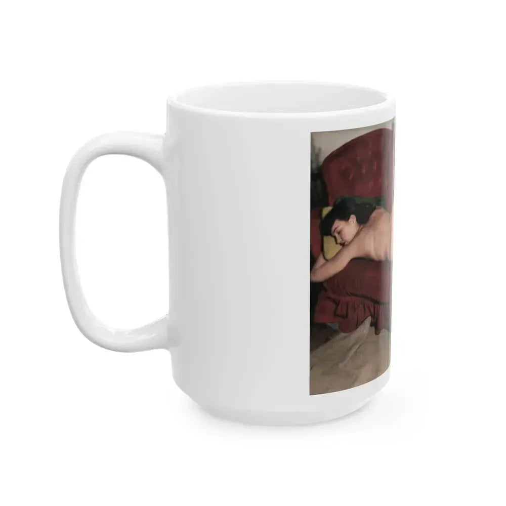 Bettie Page #891 (Vintage Female Icon) White Coffee Mug - Go Mug Yourself