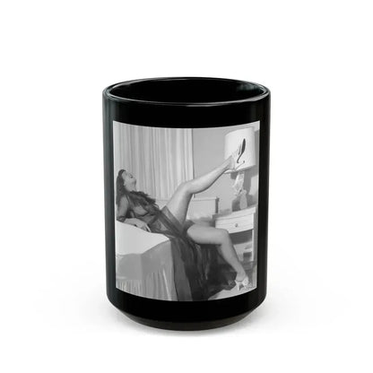 Bettie Page #902 (Vintage Female Icon) Black Coffee Mug 15oz - Go Mug Yourself