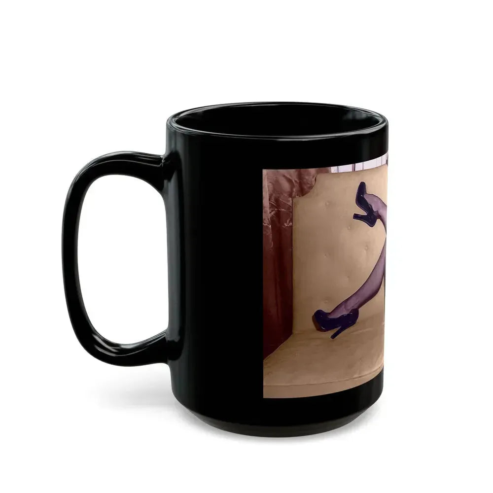 Bettie Page #91 (Vintage Female Icon) Black Coffee Mug - Go Mug Yourself