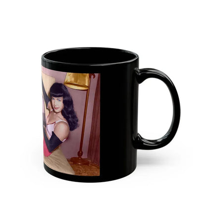 Bettie Page #91 (Vintage Female Icon) Black Coffee Mug - Go Mug Yourself