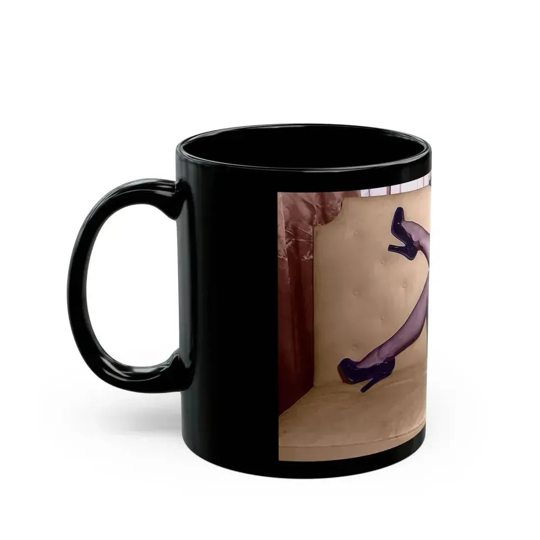 Bettie Page #91 (Vintage Female Icon) Black Coffee Mug - Go Mug Yourself