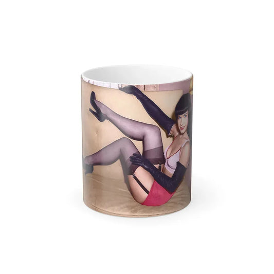 Bettie Page #91 (Vintage Female Icon) Color Changing Mug 11oz 11oz - Go Mug Yourself