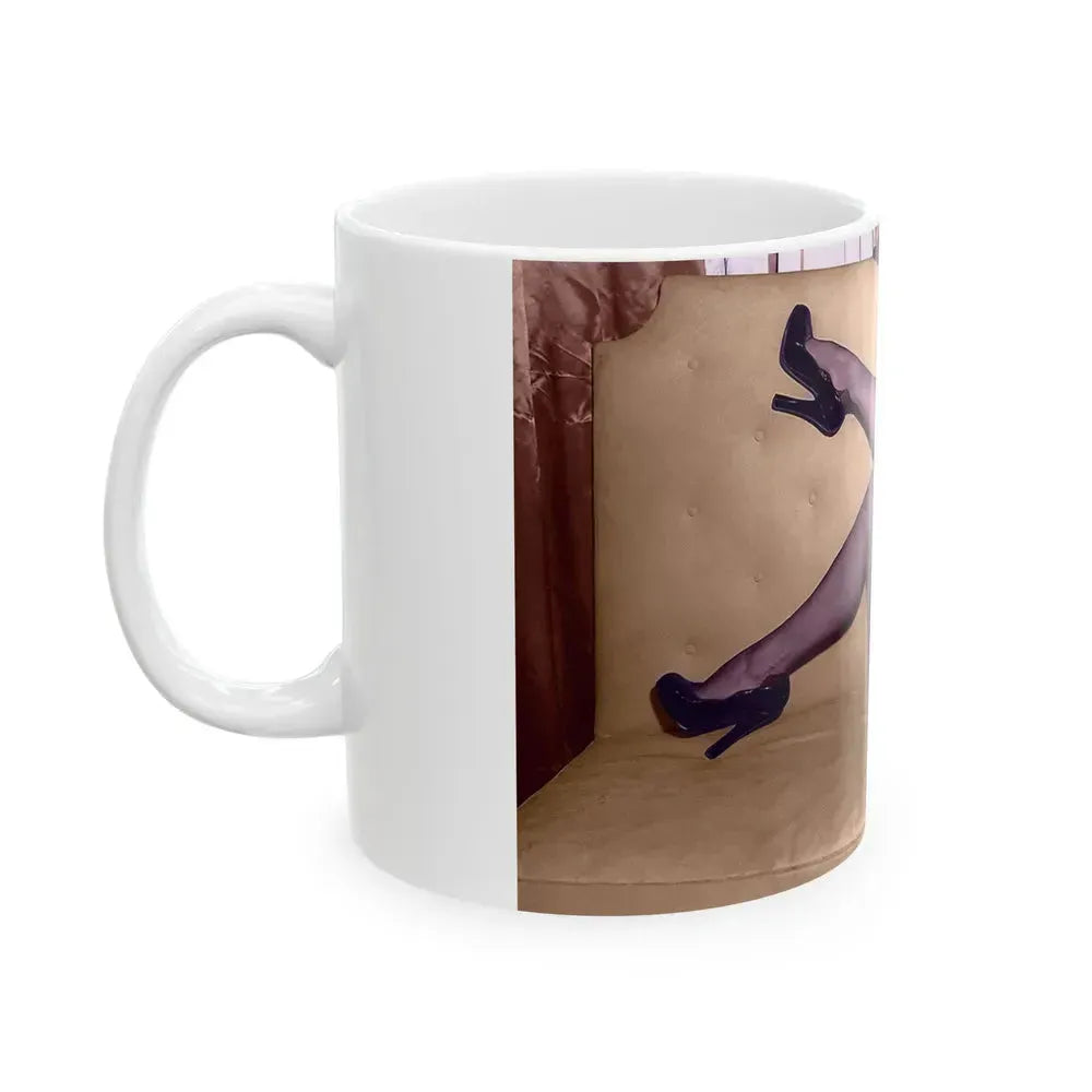 Bettie Page #91 (Vintage Female Icon) White Coffee Mug - Go Mug Yourself