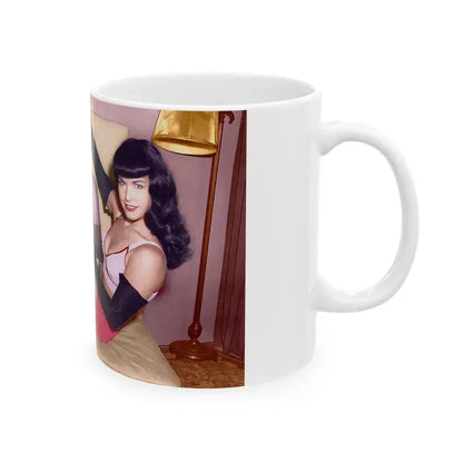 Bettie Page #91 (Vintage Female Icon) White Coffee Mug - Go Mug Yourself