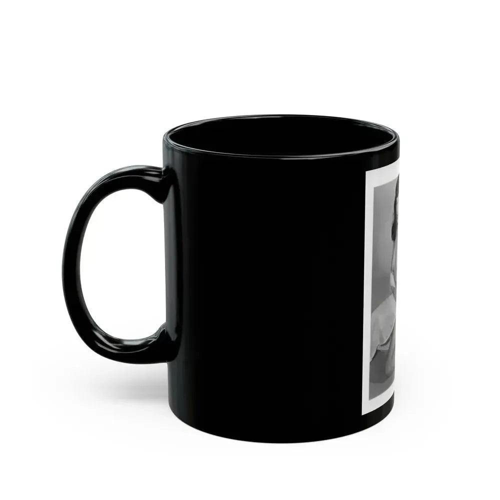 Bettie Page #911 (Vintage Female Icon) Black Coffee Mug - Go Mug Yourself