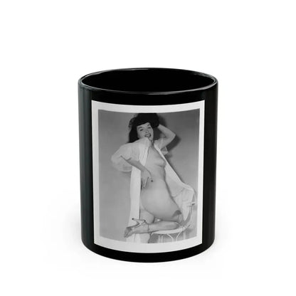 Bettie Page #912 (Vintage Female Icon) Black Coffee Mug 11oz - Go Mug Yourself