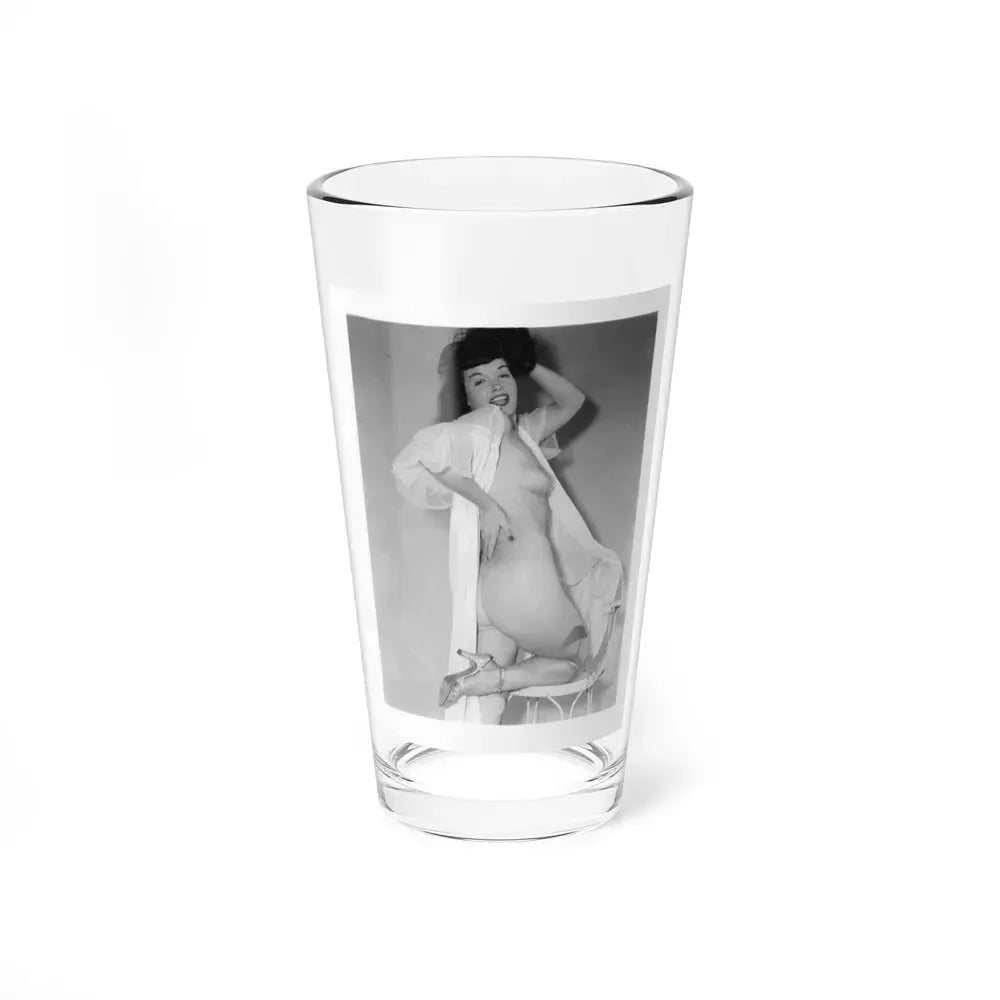 Bettie Page #912 (Vintage Female Icon) Pint Glass 16oz 16oz - Go Mug Yourself