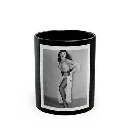 Bettie Page #913 (Vintage Female Icon) Black Coffee Mug 11oz - Go Mug Yourself