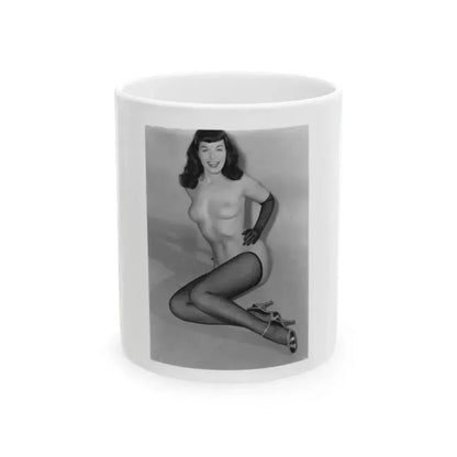 Bettie Page #914 (Vintage Female Icon) White Coffee Mug 11oz - Go Mug Yourself