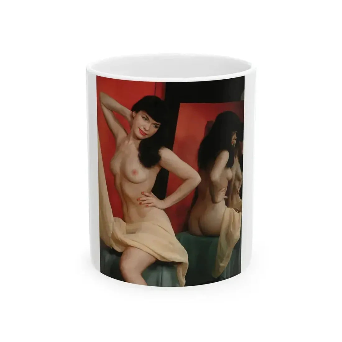 Bettie Page #92 (Vintage Female Icon) White Coffee Mug 11oz - Go Mug Yourself