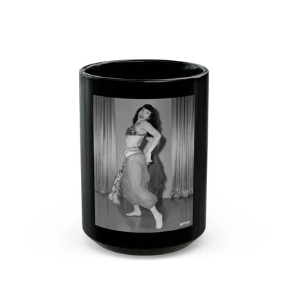 Bettie Page #921 (Vintage Female Icon) Black Coffee Mug 15oz - Go Mug Yourself