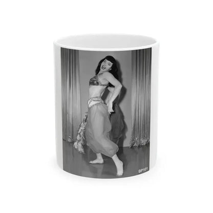 Bettie Page #921 (Vintage Female Icon) White Coffee Mug 11oz - Go Mug Yourself
