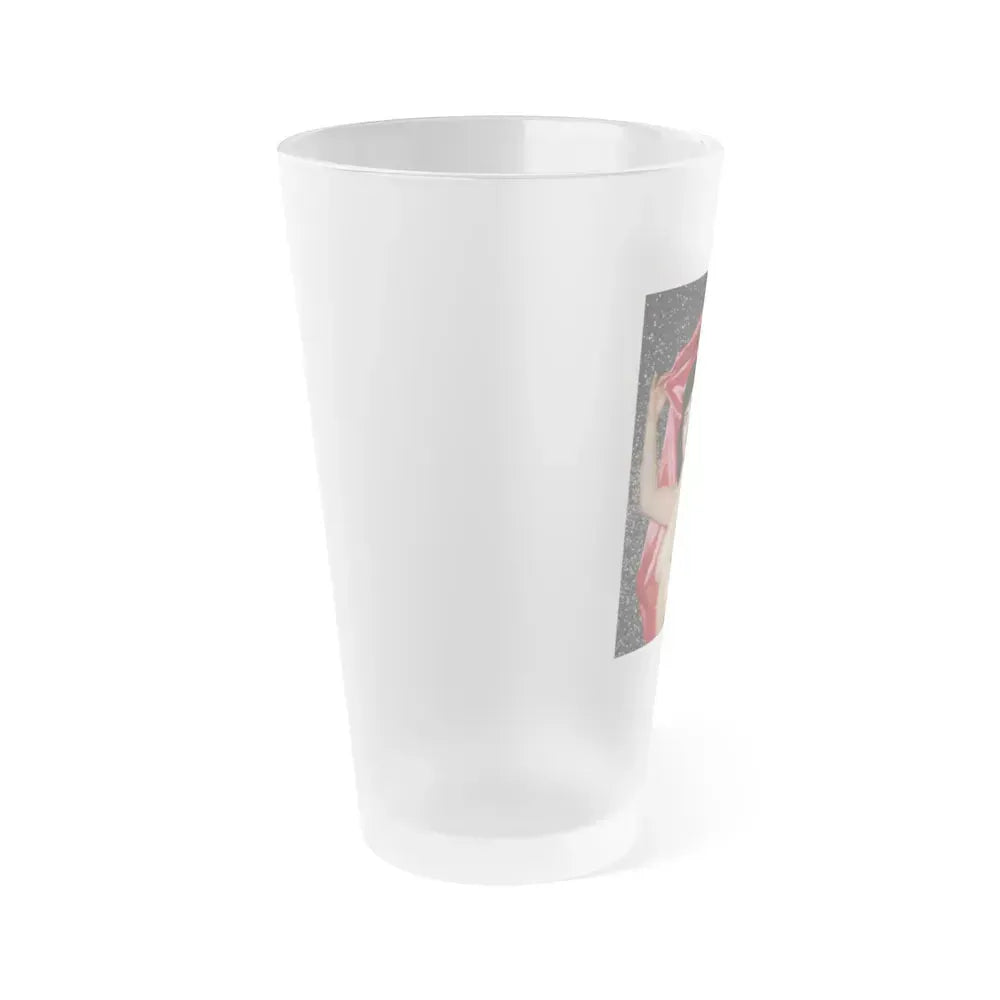 Bettie Page #93 (Vintage Female Icon) Frosted Pint Glass 16oz - Go Mug Yourself