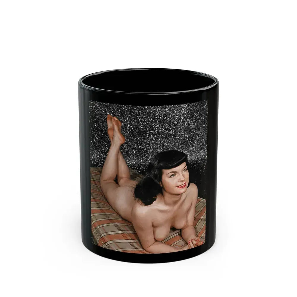 Bettie Page #94 (Vintage Female Icon) Black Coffee Mug 11oz - Go Mug Yourself