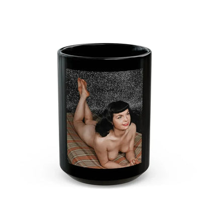 Bettie Page #94 (Vintage Female Icon) Black Coffee Mug 15oz - Go Mug Yourself