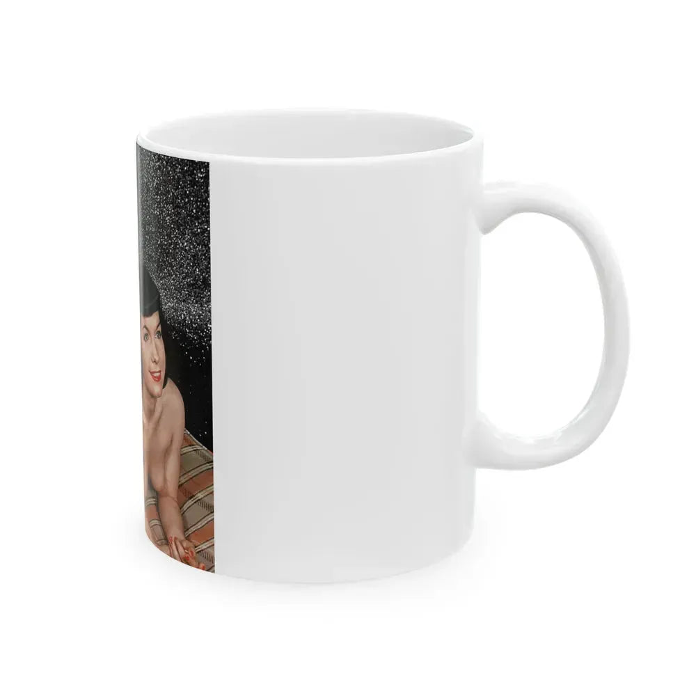 Bettie Page #94 (Vintage Female Icon) White Coffee Mug - Go Mug Yourself
