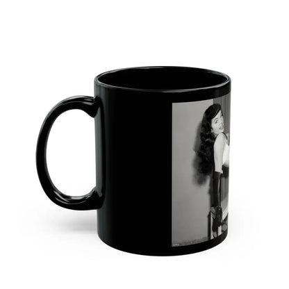 Bettie Page #943 (Vintage Female Icon) Black Coffee Mug - Go Mug Yourself