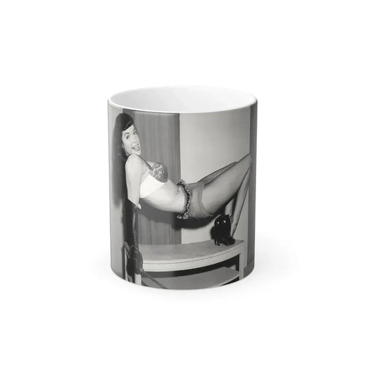 Bettie Page #943 (Vintage Female Icon) Color Changing Mug 11oz 11oz - Go Mug Yourself
