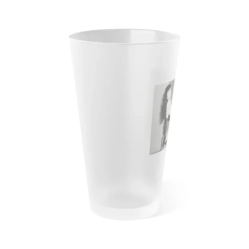 Bettie Page #943 (Vintage Female Icon) Frosted Pint Glass 16oz - Go Mug Yourself