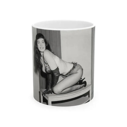 Bettie Page #944 (Vintage Female Icon) White Coffee Mug 11oz - Go Mug Yourself