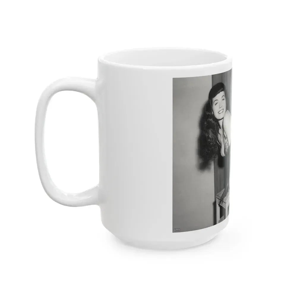 Bettie Page #944 (Vintage Female Icon) White Coffee Mug - Go Mug Yourself