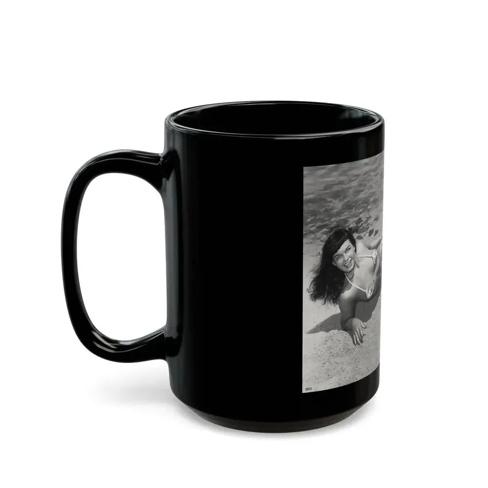 Bettie Page #945 (Vintage Female Icon) Black Coffee Mug - Go Mug Yourself