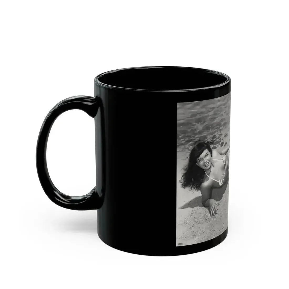 Bettie Page #945 (Vintage Female Icon) Black Coffee Mug - Go Mug Yourself