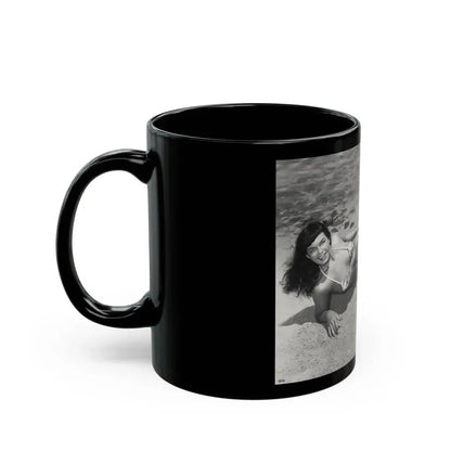 Bettie Page #945 (Vintage Female Icon) Black Coffee Mug - Go Mug Yourself