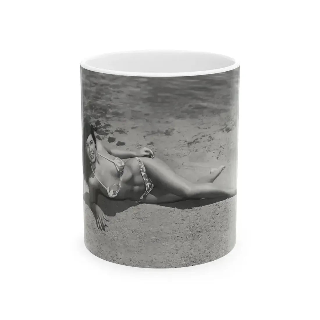 Bettie Page #945 (Vintage Female Icon) White Coffee Mug 11oz - Go Mug Yourself