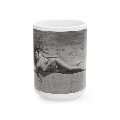 Bettie Page #945 (Vintage Female Icon) White Coffee Mug 15oz - Go Mug Yourself