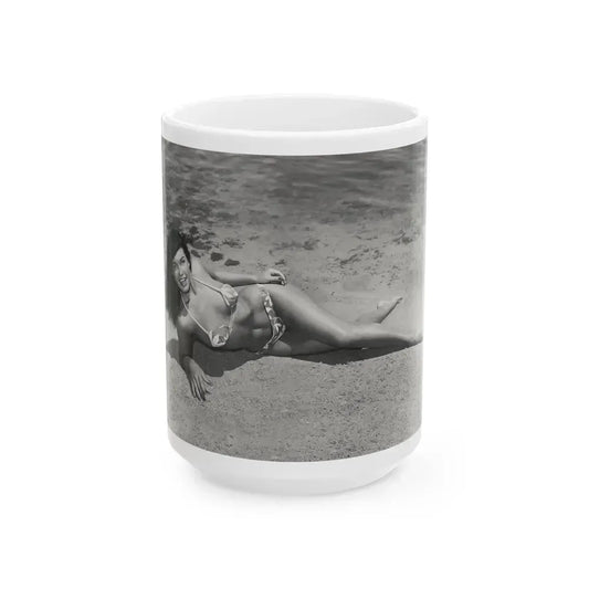 Bettie Page #945 (Vintage Female Icon) White Coffee Mug 15oz - Go Mug Yourself