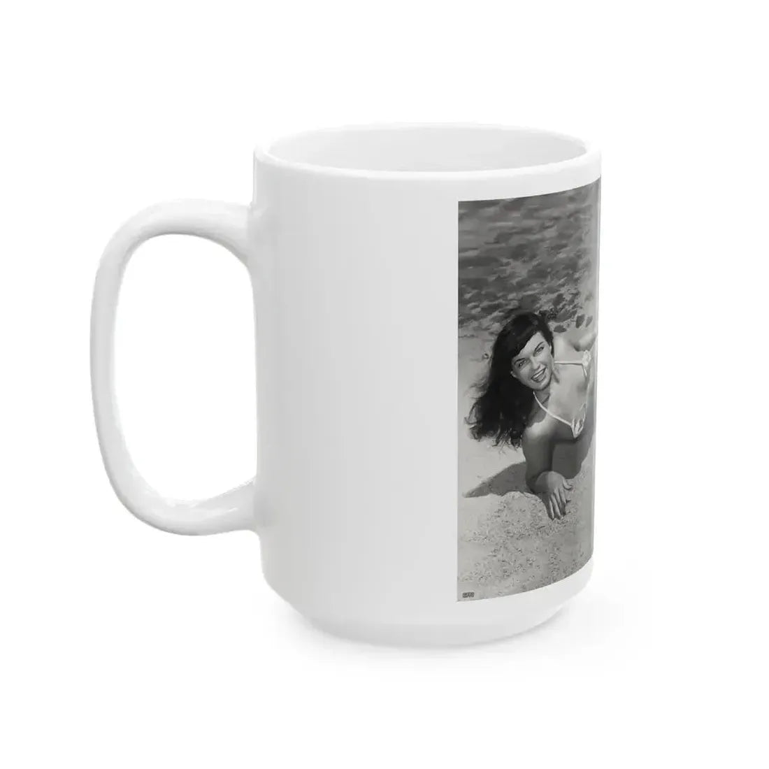 Bettie Page #945 (Vintage Female Icon) White Coffee Mug - Go Mug Yourself