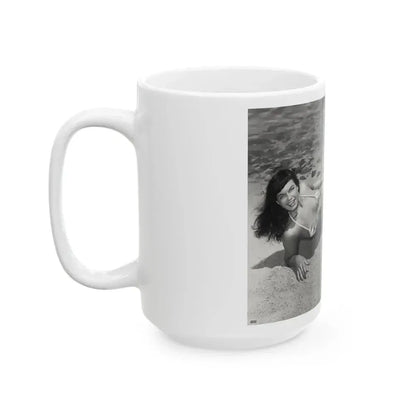 Bettie Page #945 (Vintage Female Icon) White Coffee Mug - Go Mug Yourself