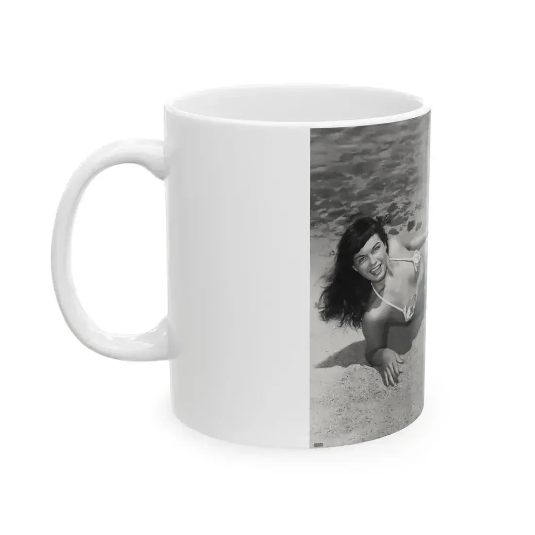 Bettie Page #945 (Vintage Female Icon) White Coffee Mug - Go Mug Yourself