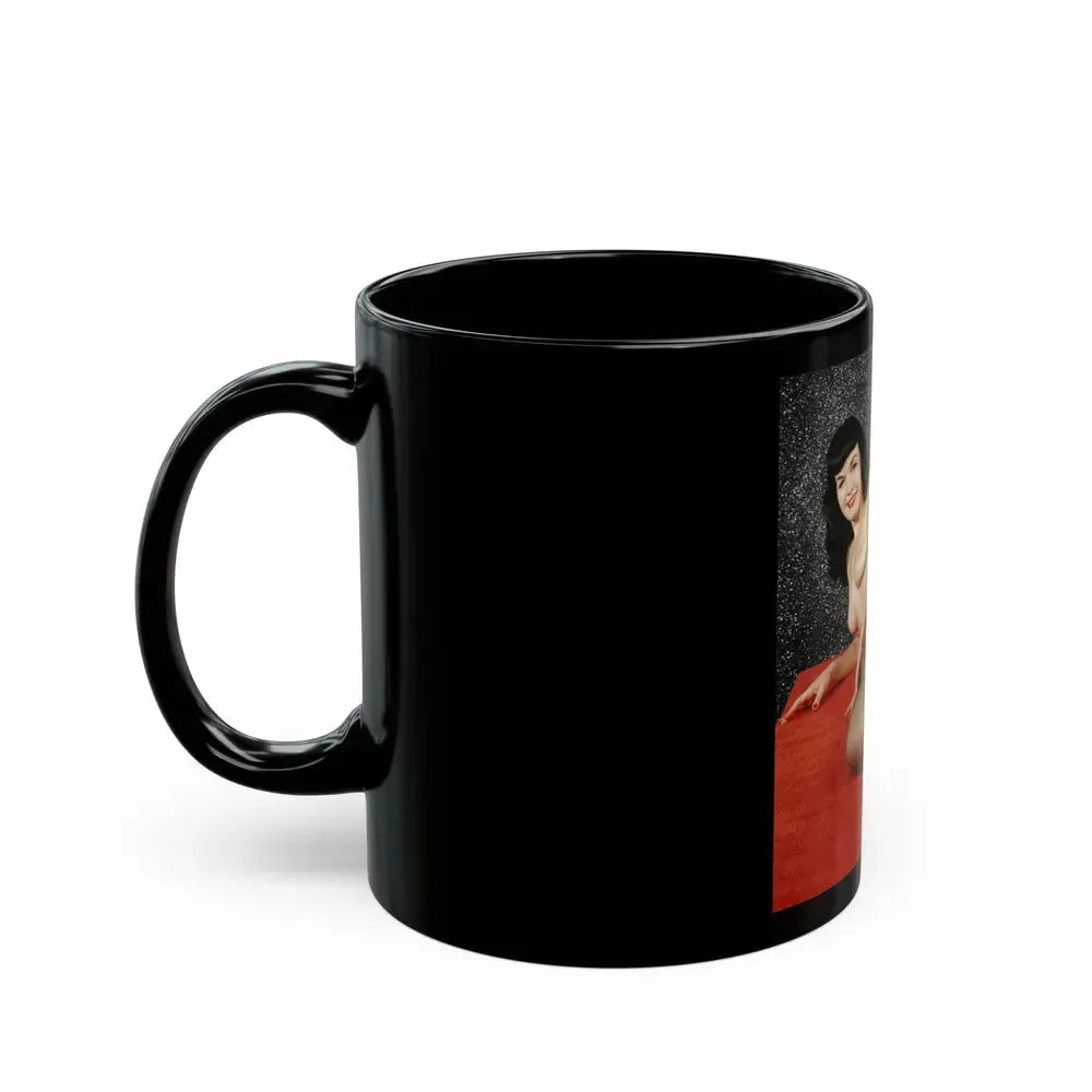 Bettie Page #95 (Vintage Female Icon) Black Coffee Mug - Go Mug Yourself
