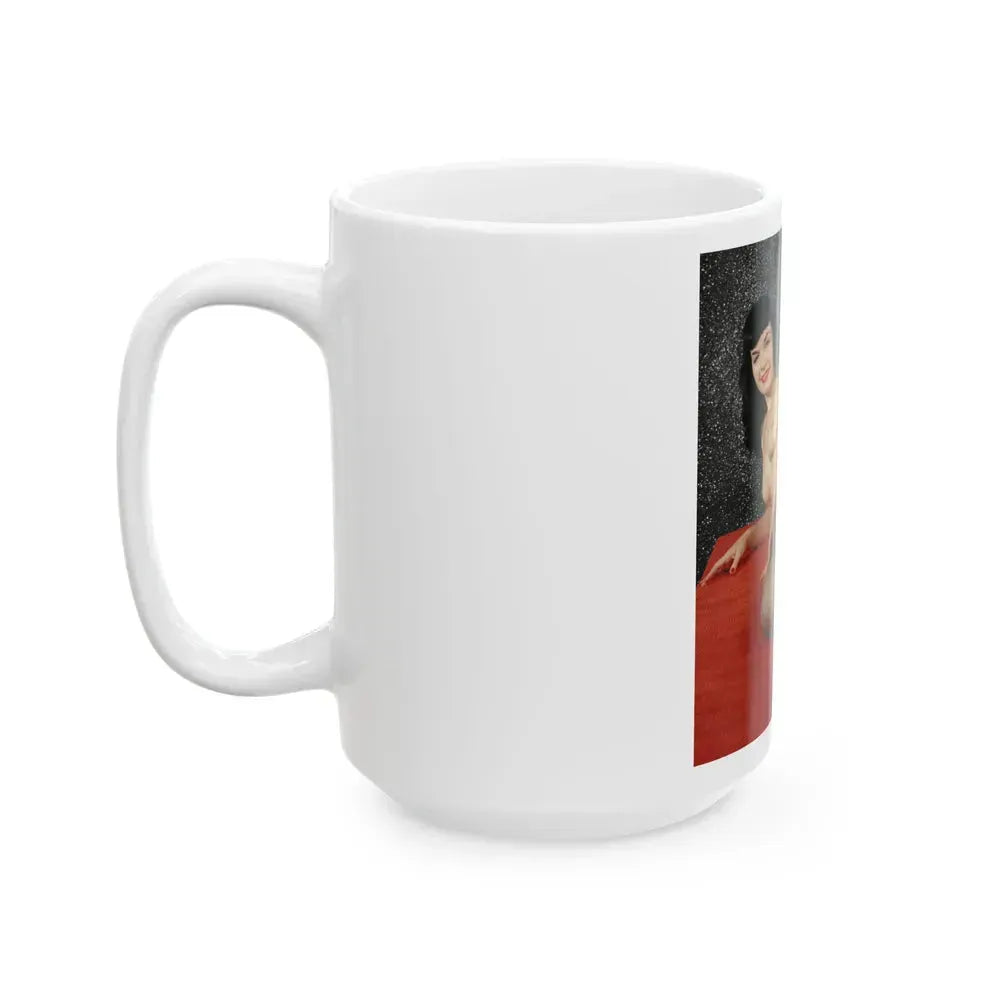 Bettie Page #95 (Vintage Female Icon) White Coffee Mug - Go Mug Yourself