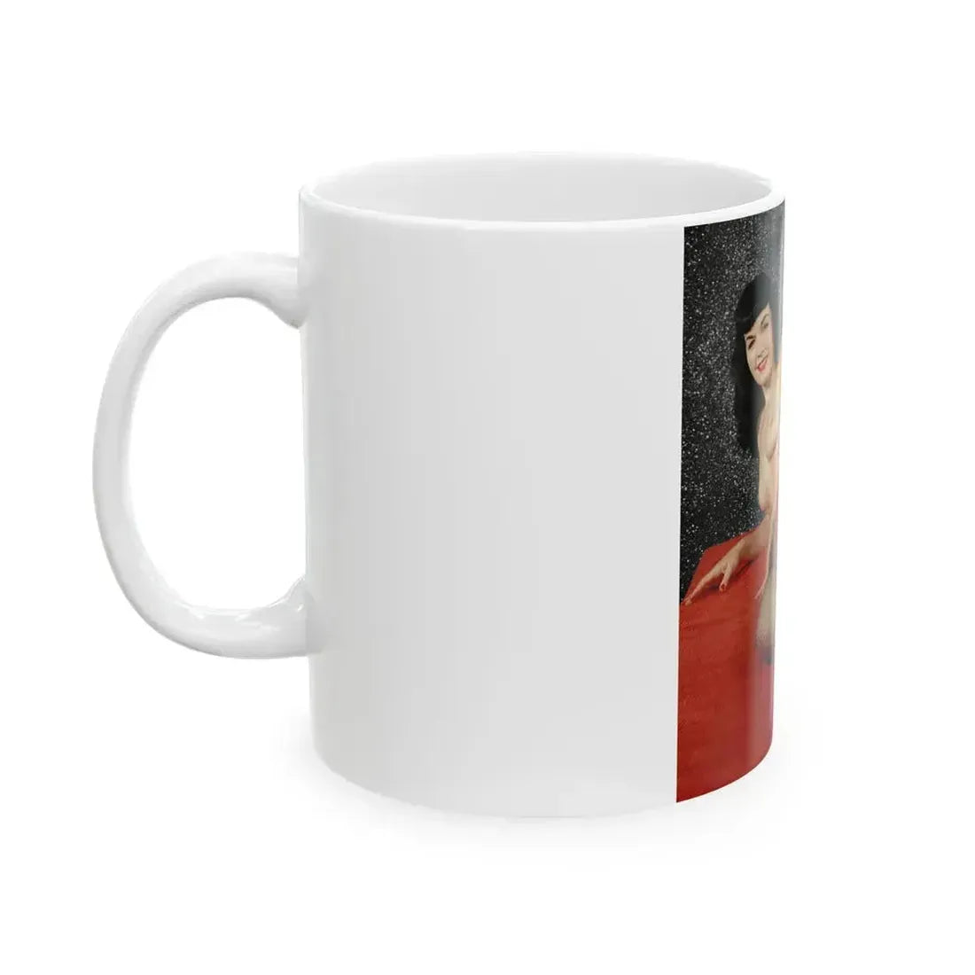 Bettie Page #95 (Vintage Female Icon) White Coffee Mug - Go Mug Yourself