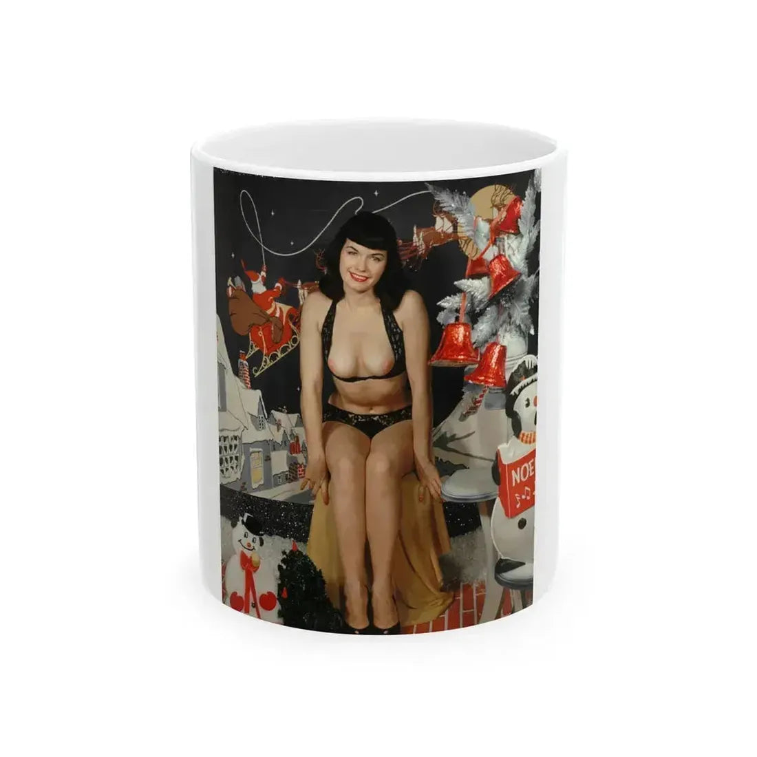 Bettie Page #96 (Vintage Female Icon) White Coffee Mug 11oz - Go Mug Yourself