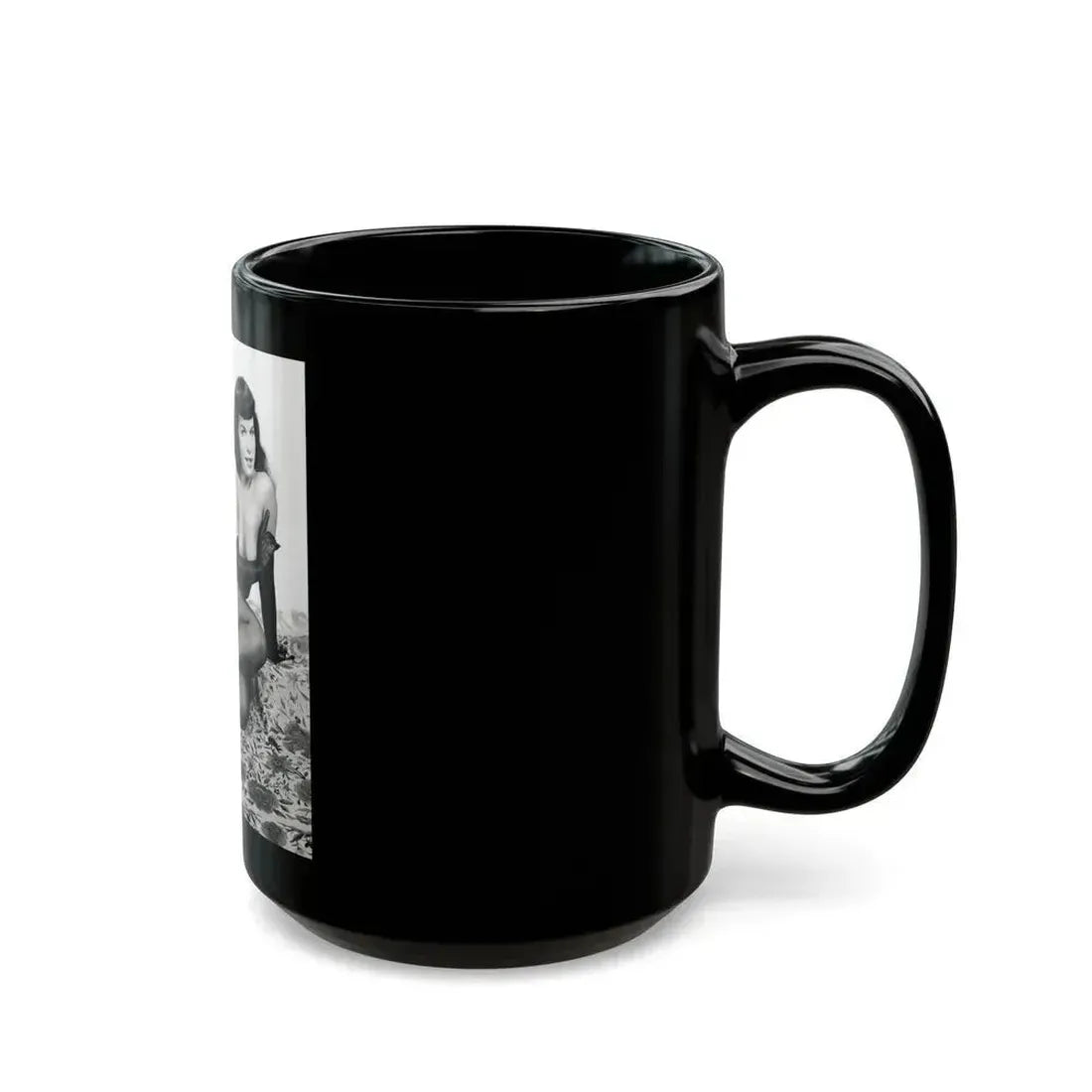Bettie Page #968 (Vintage Female Icon) Black Coffee Mug - Go Mug Yourself