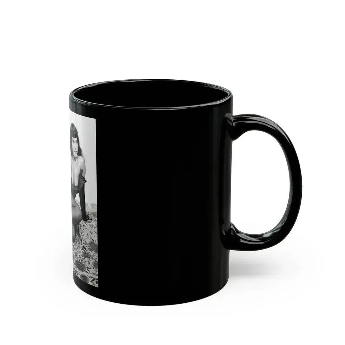Bettie Page #968 (Vintage Female Icon) Black Coffee Mug - Go Mug Yourself