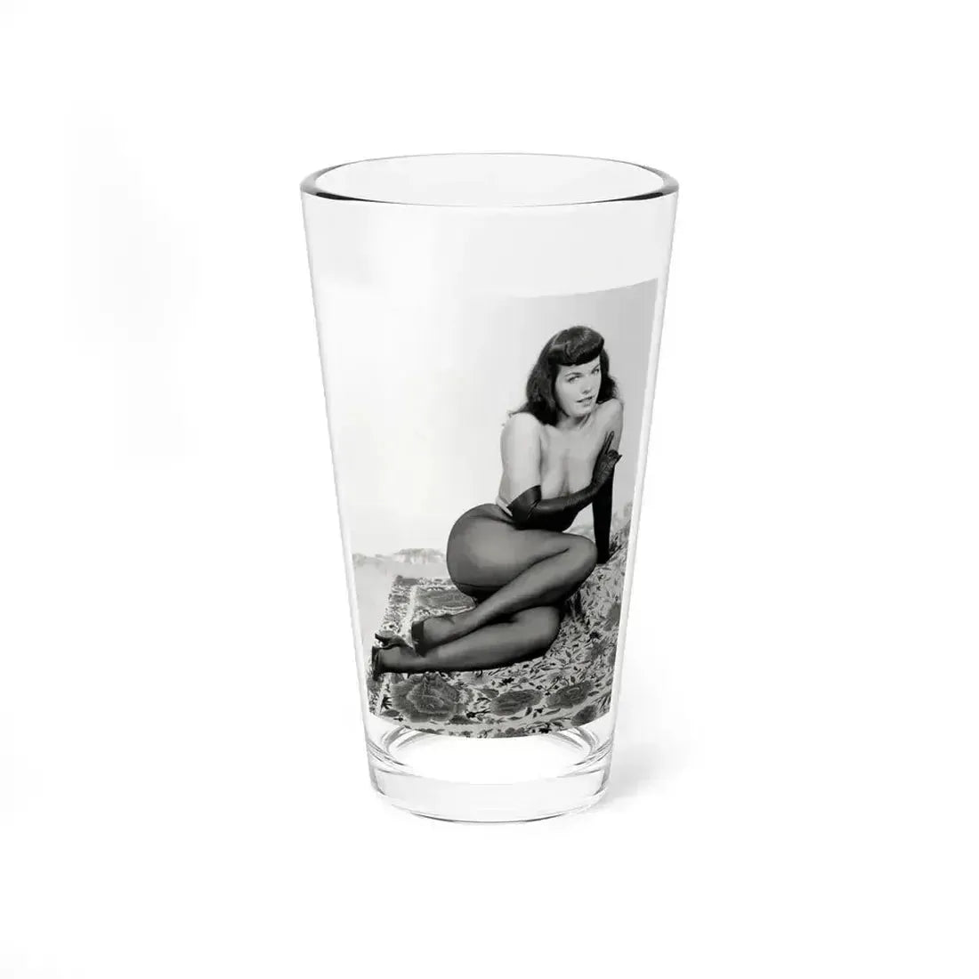 Bettie Page #968 (Vintage Female Icon) Pint Glass 16oz 16oz - Go Mug Yourself