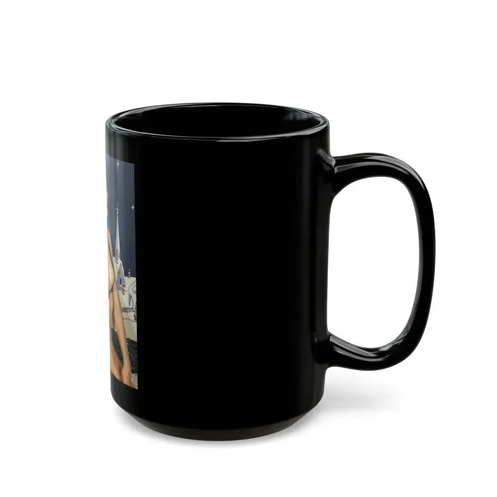 Bettie Page #97 (Vintage Female Icon) Black Coffee Mug - Go Mug Yourself