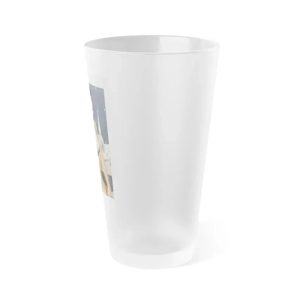 Bettie Page #97 (Vintage Female Icon) Frosted Pint Glass 16oz - Go Mug Yourself